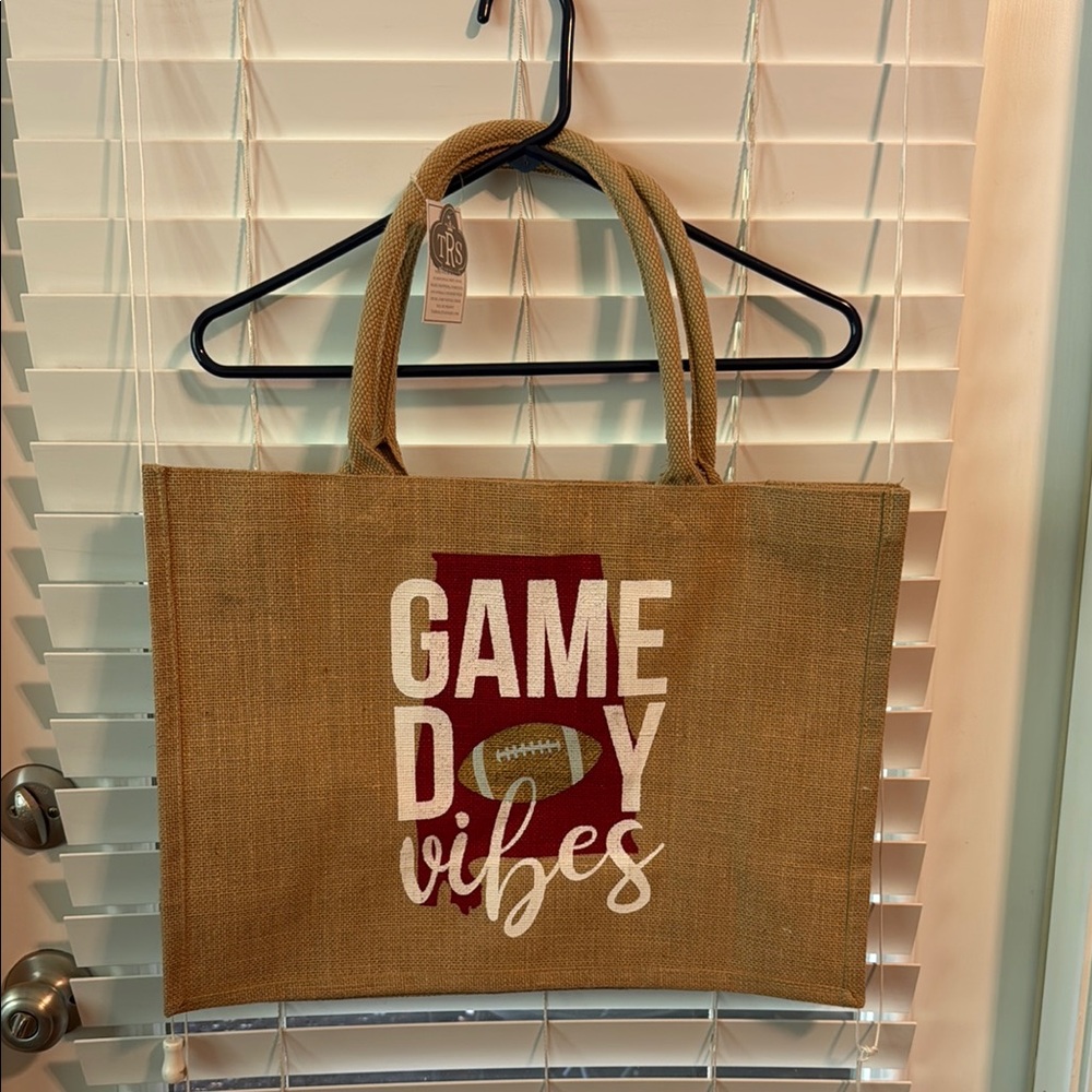 NWT Alabama Game Day Jute Tote Bag